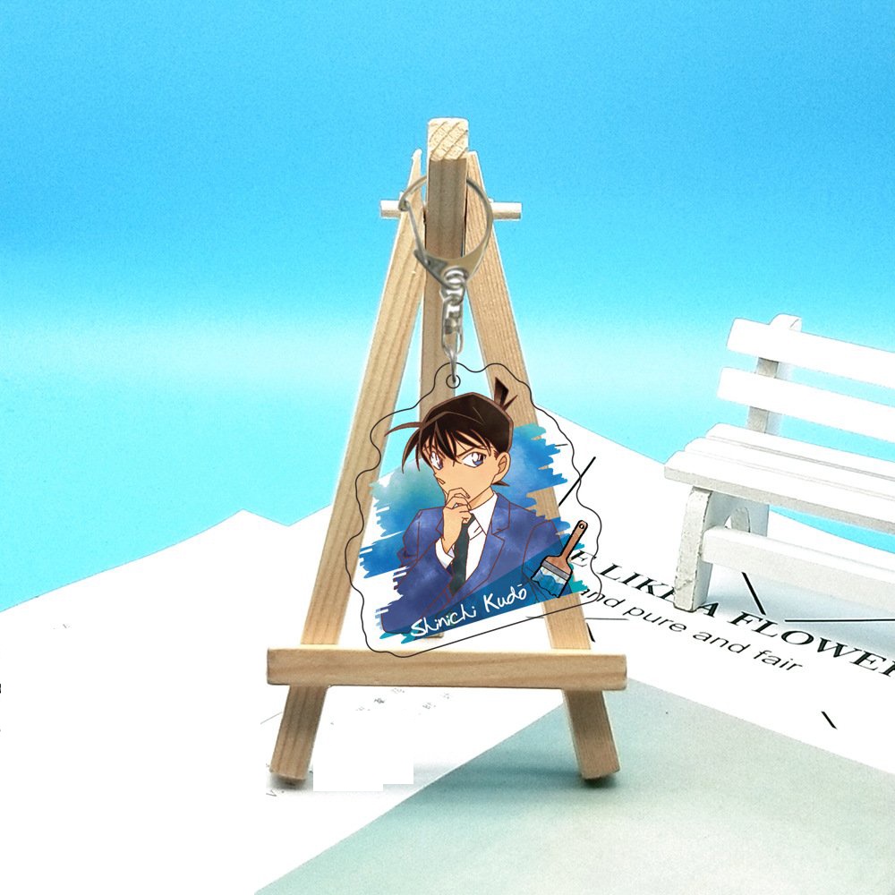 (Mica trong acrylic) Móc khóa THÁM TỬ LỪNG DANH CONAN ver MÀU NƯỚC Detective Conan anime chibi dễ thương xinh xắn