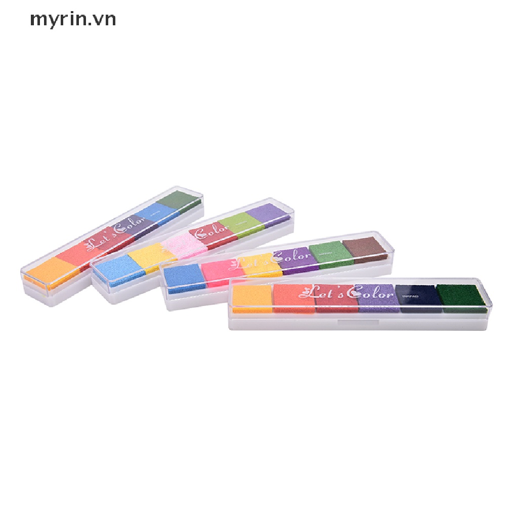 Đệm Mực Con Dấu Bằng Cao Su Không Độc Hại 6 Màu Tùy Chọn DIY