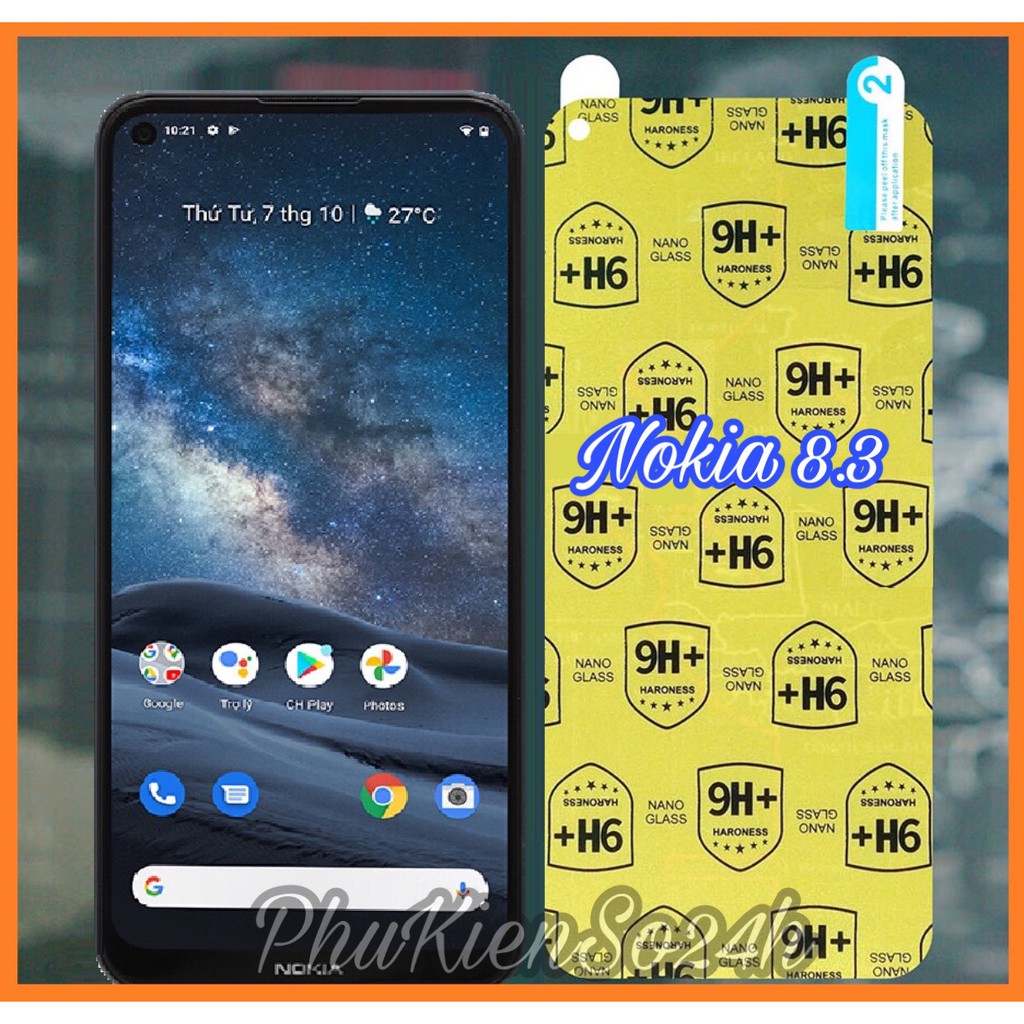 Cường Lực Nano Dẻo 9H+ Nokia 8.3 5G Full Màn Hình - Siêu Bền Không Vỡ Viền Chống Trầy Xước