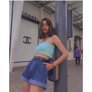 Áo hai dây croptop