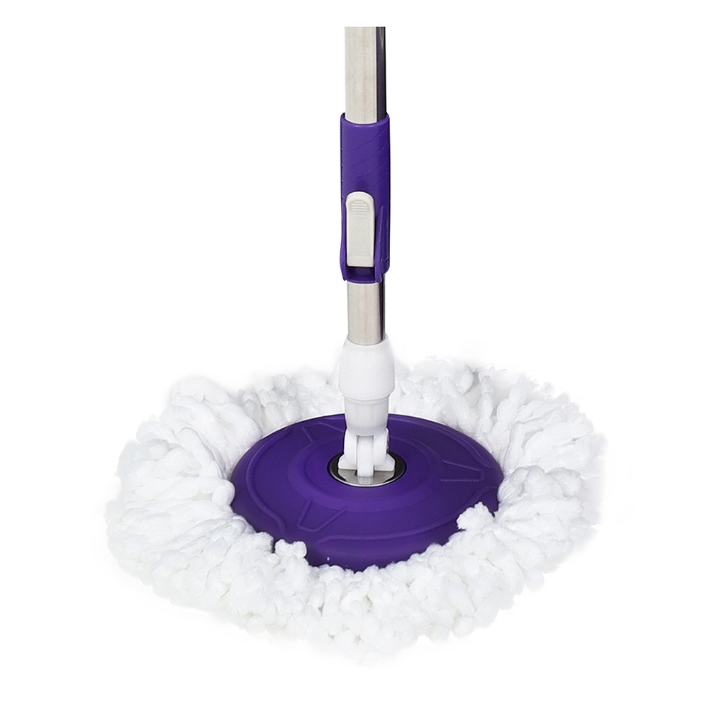 HomeBase Me Living Bộ cây lau nhà quay bằng thép không gỉ TAIKU W45xH25xD23cm màu đỏ tía