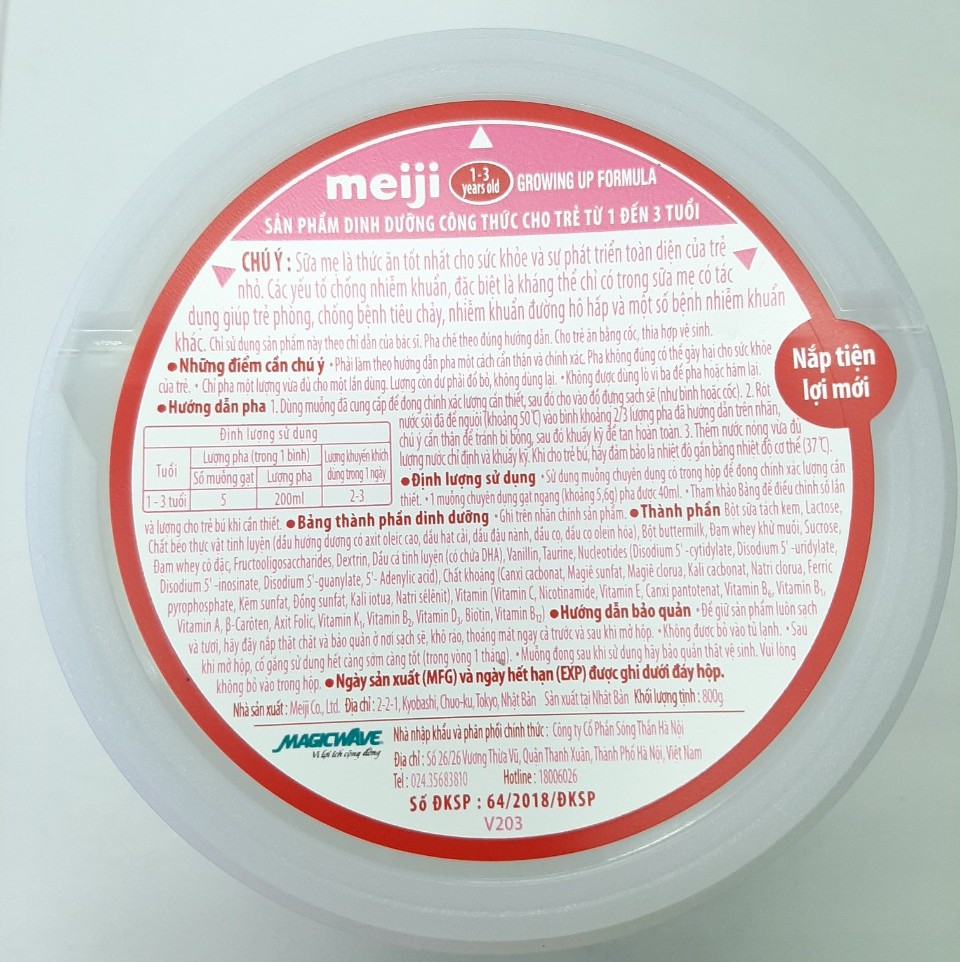 [Chính hãng] Sữa Meiji Growing Up Formula nhập khẩu số 1, 800g [date 03/2022]