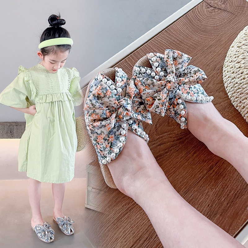 Dép Cho Bé Gái 3-10 Tuổi Siêu Nhẹ Hàng Xuất Khẩu Dép Lê Bé Gái Phong Cách Công Chúa Dễ Thương D70