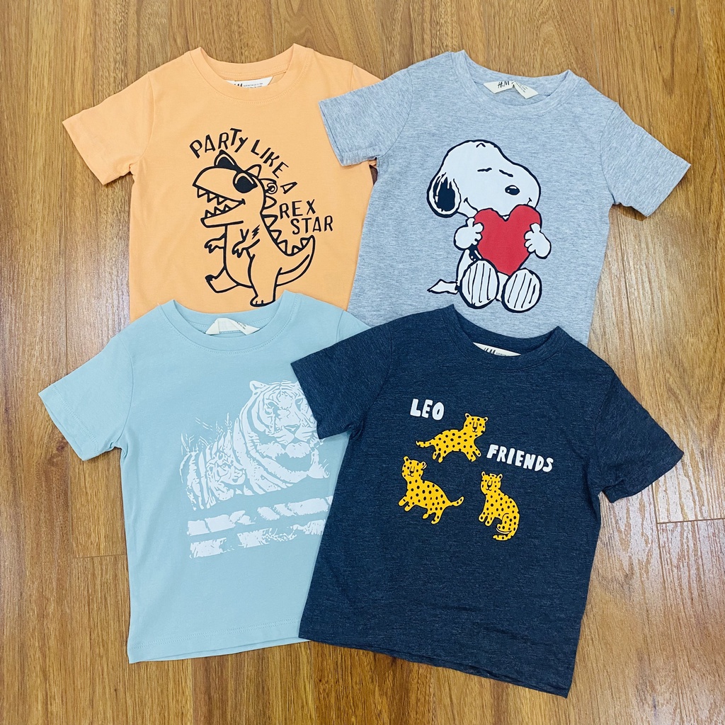 ÁO THUN H.M XUẤT DƯ NHIỀU MẪU CHO BÉ TRAI 7-18KG - BIGBABY SHOP