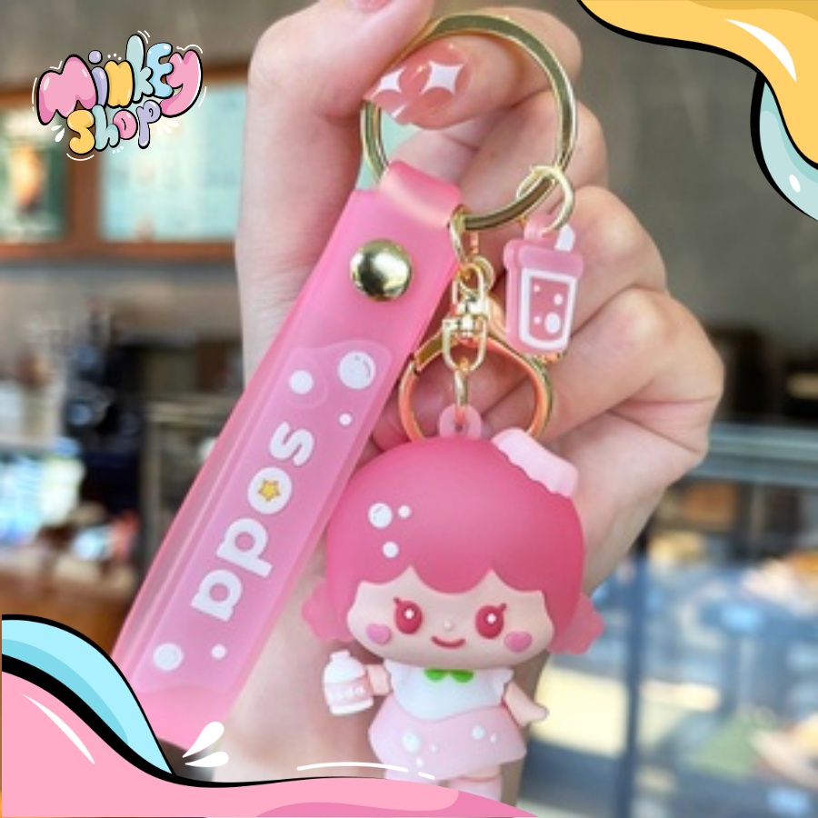 Móc Khóa Đẹp Hình Bé Soda Cute phụ kiện Túi Xách dễ thương -Minkey
