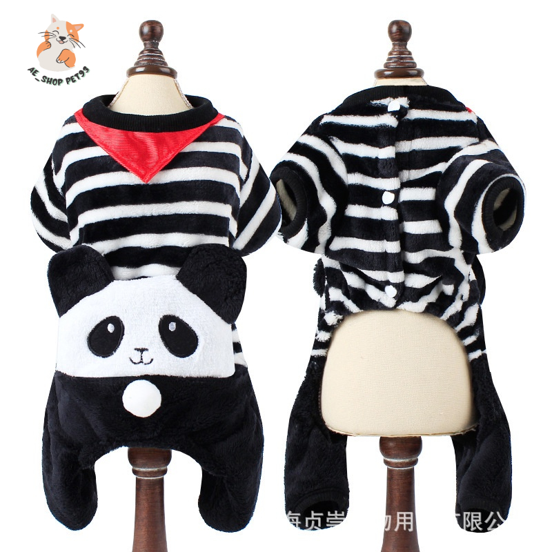 Áo cho chó mùa đông lông gấu trúc - Quần áo chó con, chó lớn, chó poodle