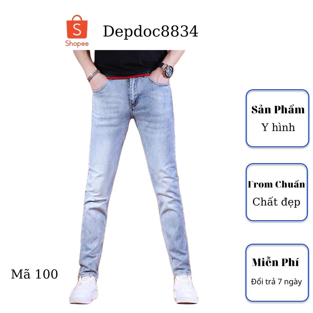 Quần jean nam cao cấp, chất liệu bò ( jean ) mềm mịn, from chuẩn, có nhiều mẫu đẹp mới đi kèm depdoc83