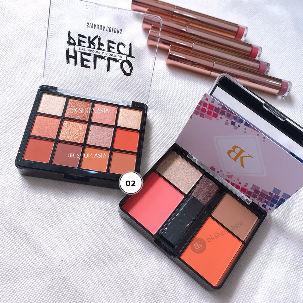 [3 trong 1] Set Phấn Mắt - Má Hồng - Tạo Khối Sivanna Hello Perfect HF5016 | BigBuy360 - bigbuy360.vn