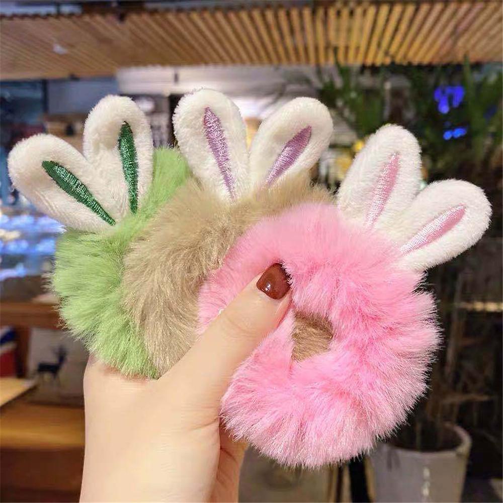 Dây Cột Tóc Lông Nhung Co Giãn Đáng Yêu Cho Nữ