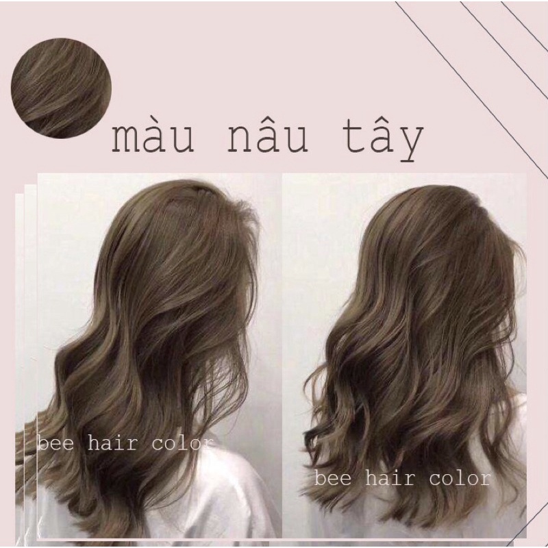 Thuốc Nhuộm Nâu Tây Sáng Siêu Dưỡng Tặng Kèm Trợ Nhuộm Viên Dưỡng Và Bao Tay