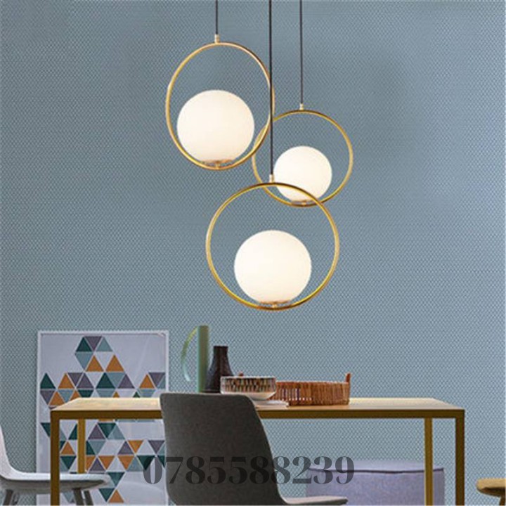 Đèn thả DECOR thủy tinh 3 bóng hình cầu - Hiện đại dành cho phòng khách bàn ăn (BẢO HÀNH 12 THÁNG)