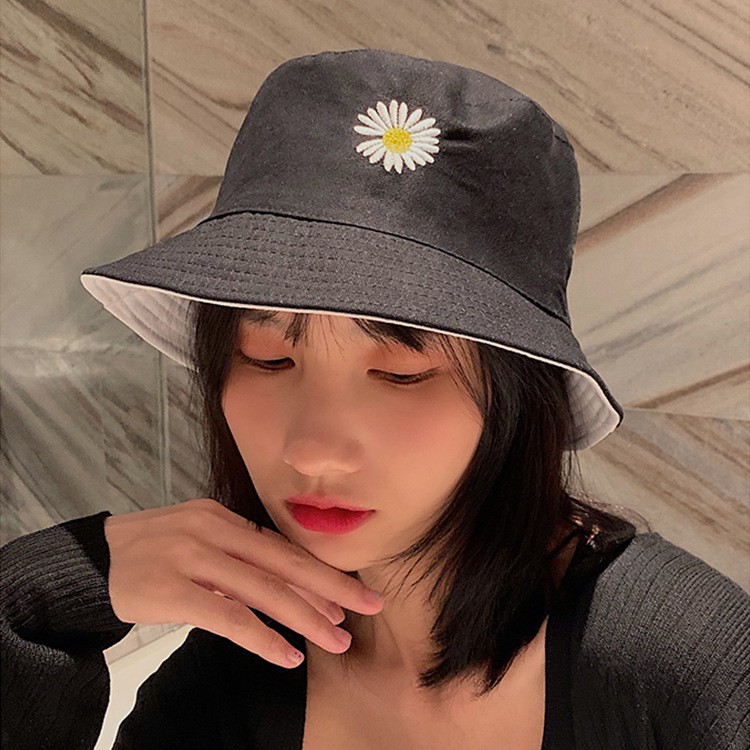 Mũ Bucket 2 mặt hoa cúc xinh xắn, phong cách Hàn Quốc - Nón Bucket MC01