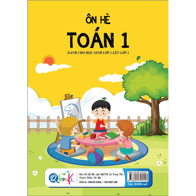 Sách Ôn Hè Toán Lớp 1 Dành cho học sinh lớp 1 vào 2 (1 cuốn)