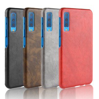 For samsung galaxy a7 2018 a750f a750 case retro pu leather skin hard cover