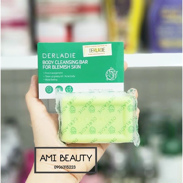 Xà Phòng Derladie - Xà Bông Cục Giảm Mụn Lưng Cơ Thể Derladie Body Cleansing Bar Blemish Skin 50gr