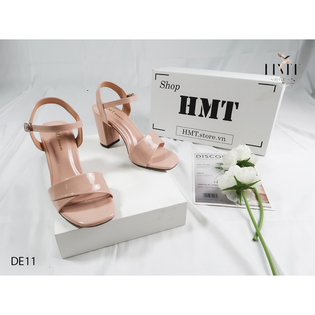 Sandal cao gót 7P đế vuông HMTShoes DE11