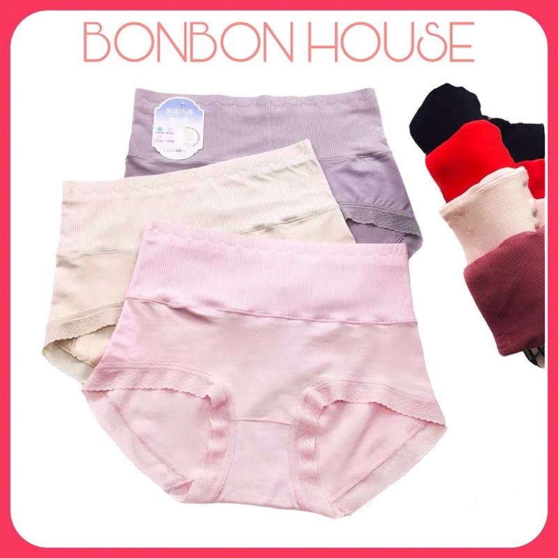 Quần Lót Cotton Gen Bụng Phối Viền Ren Đẹp