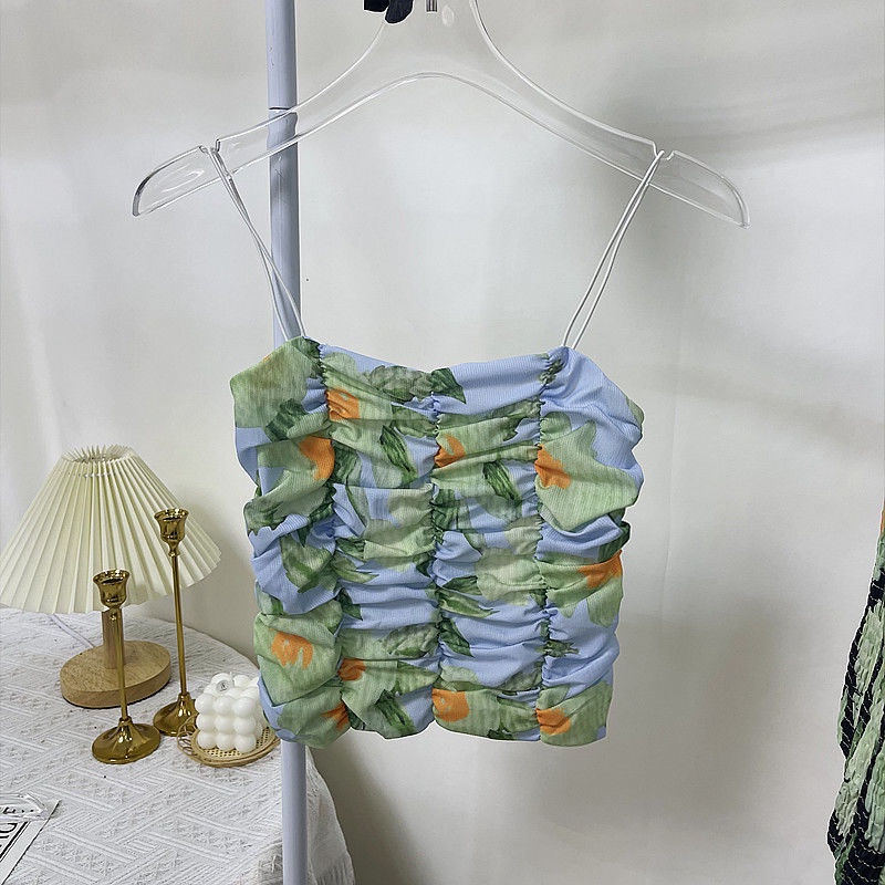 Áo Hai Dây Dáng Ôm Phong Cách Retro