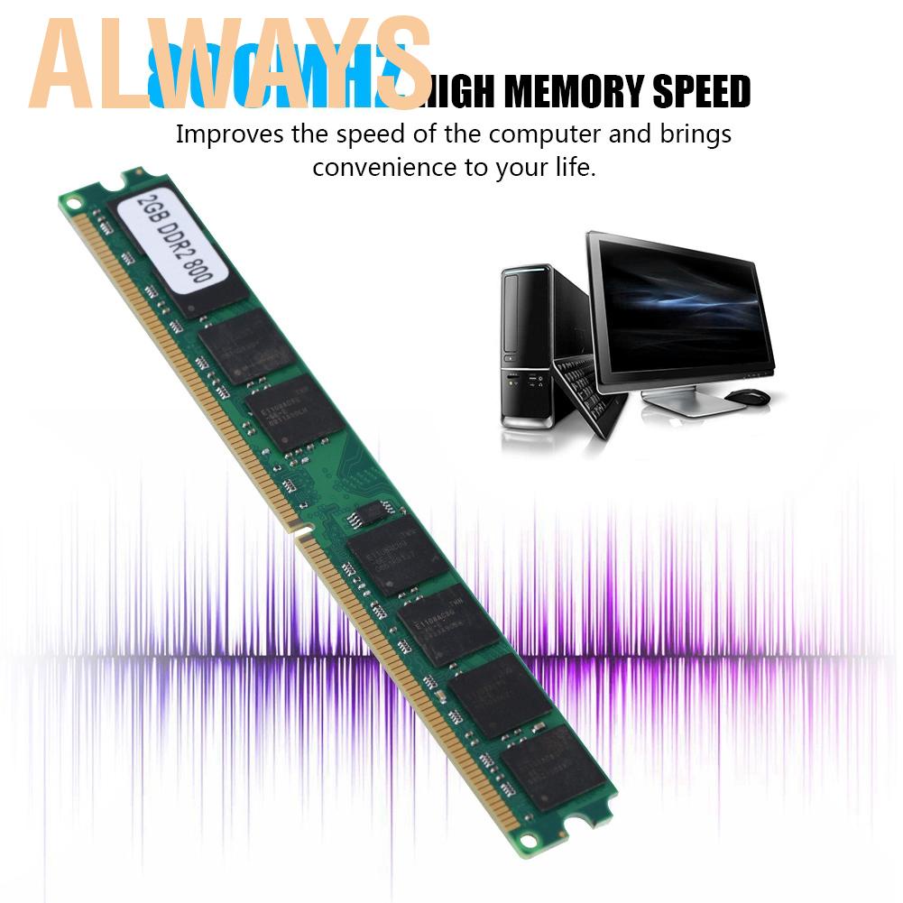 Bộ Nhớ Ram Ddr2 2G 800Mhz Pc2-6400 Cho Máy Tính