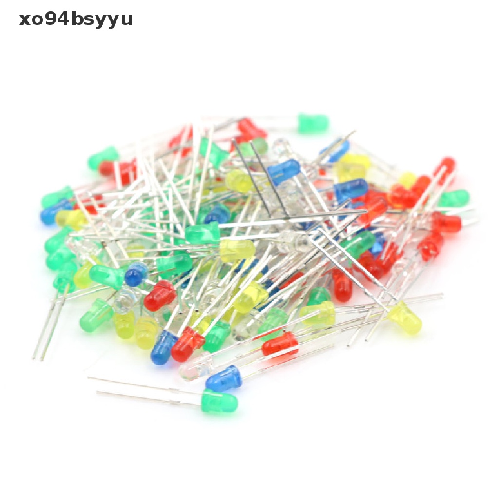 Set 100 Đi Ốt Đèn LED 3mm Xo94Bsyu 20mA 2Pin Chuyên Dụng