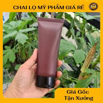 Tuýp Chiết Mỹ Phẩm ❤ RẺ VÔ ĐỊCH ❤ Tuýp Nhựa Nâu 100ml nắp lật chiết mỹ phẩm , phụ kiện du lịch