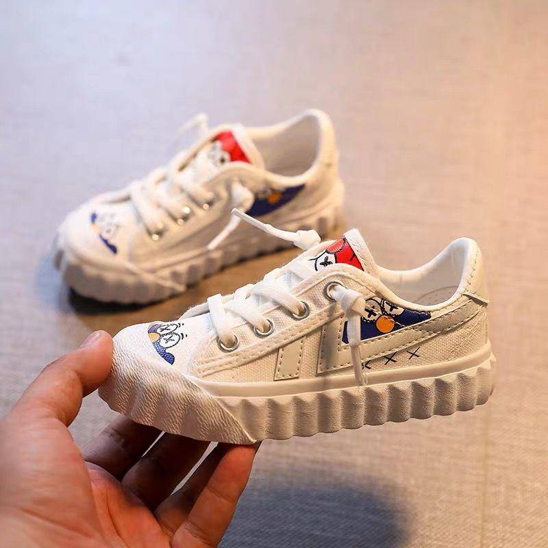 Giày Thể Thao Vải Canvas Đế Mềm Thoáng Khí Thoải Mái In Hình Sesame Street 5 Cho Bé