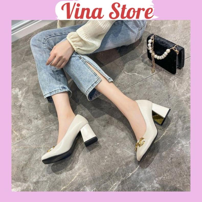 GIÀY CAO GÓT BÍT MŨI ĐẾ VUÔNG(CÓ PHOM TO CHÂN NGOẠI CỠ 40) CHO NỮ SANG CHẢNH - mã SD17 -lkh*