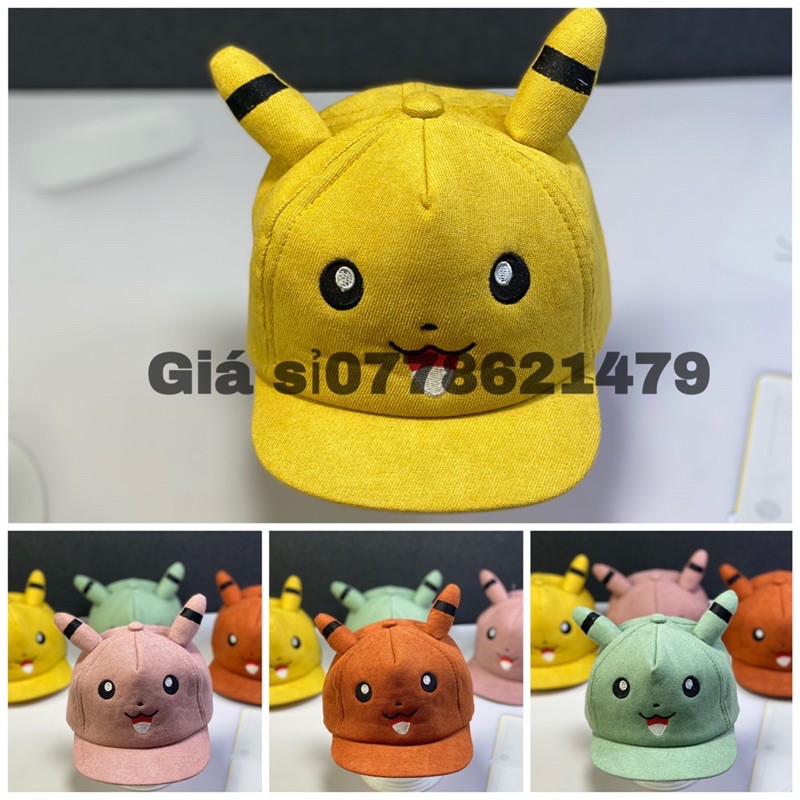 nón kết nhí trẻ em picachu dể thương 6tháng đến 2tuổi