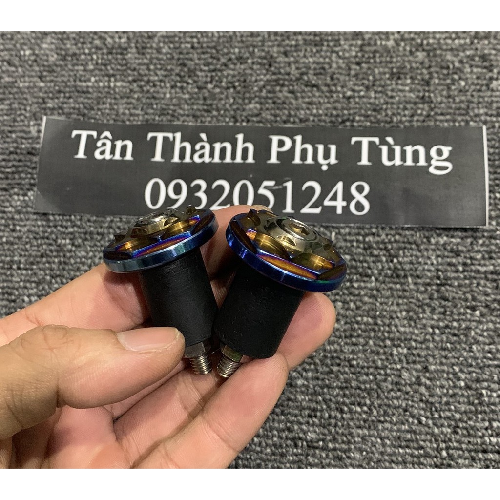 Gù inox SALAYA mẫu bông màu xanh titan - giá 1cặp phukienxe