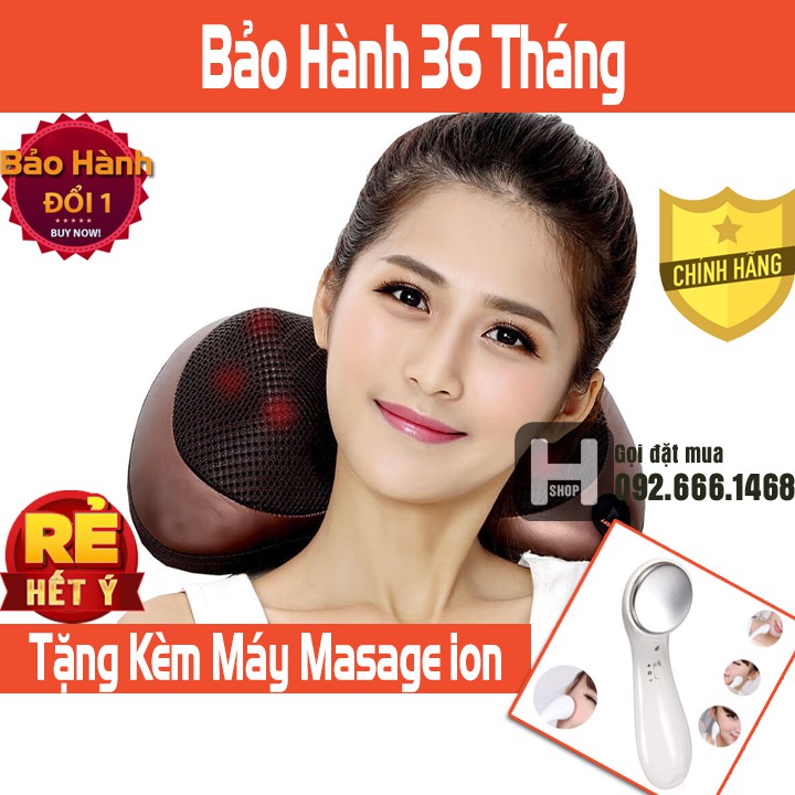 GỐI MASSAGE 8 BI HỒNG NGOẠI TRỊ LIỆU - BH: 36 THÁNG