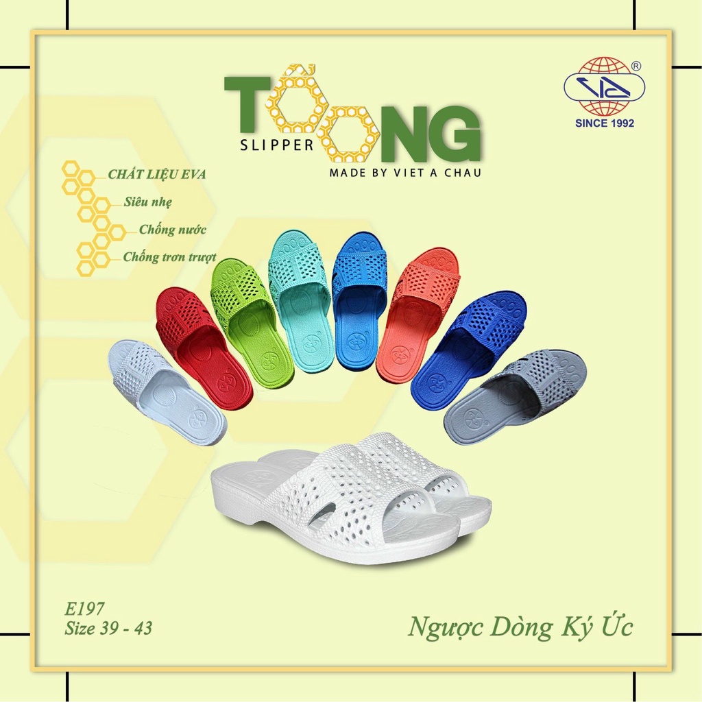 Dép tổ ong  vật liệu EVA cao cấp siêu bền, siêu nhẹ, chống trơn trượt, Form SIZE LỚN CHÂU ÂU
