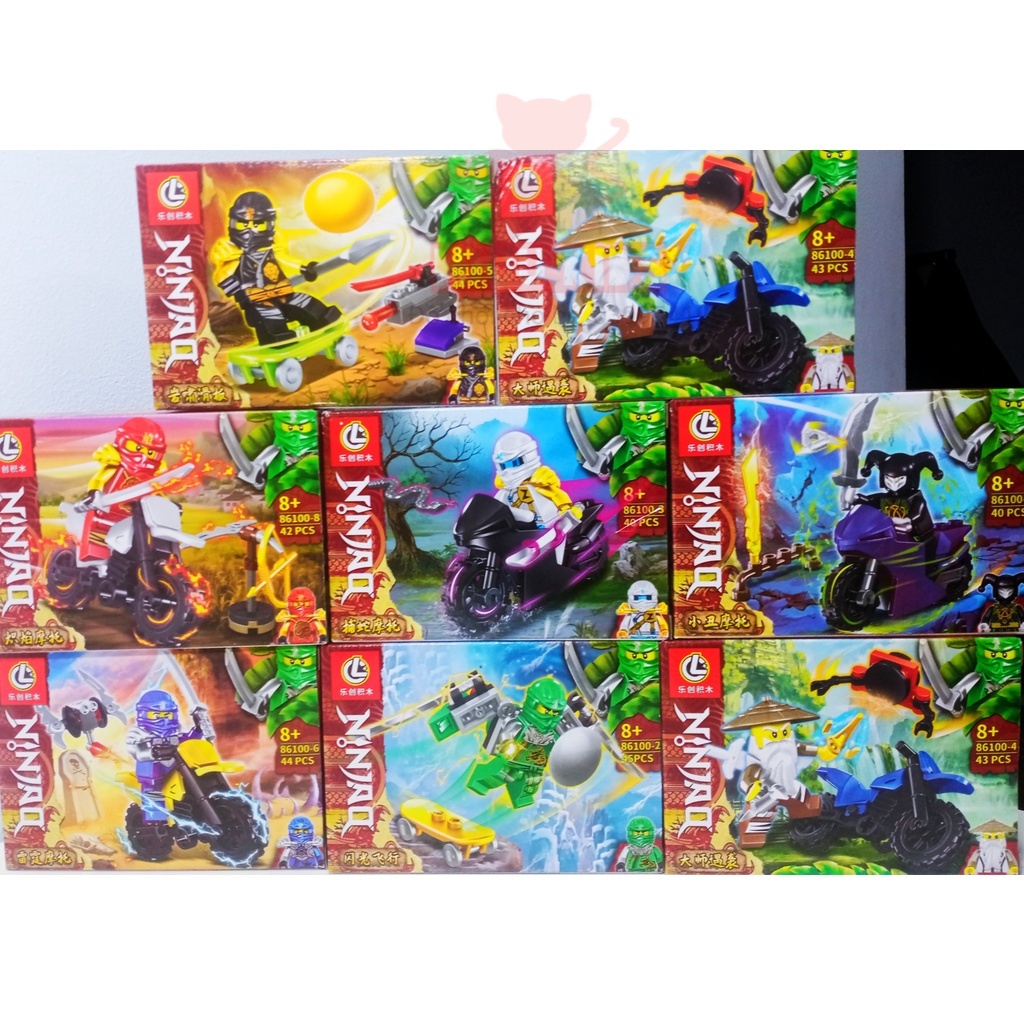 Bộ 8 Nhân Vật Ninjaq Chiến Binh Kèm Phụ KIện Cho Bé Lắp Ghép Cho Bé Từ 6 Tuổi