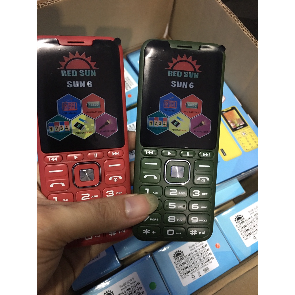 ĐIỆN THOẠI RED SUN 6 4sim có đổi giọng nói, loa to, chữ to,