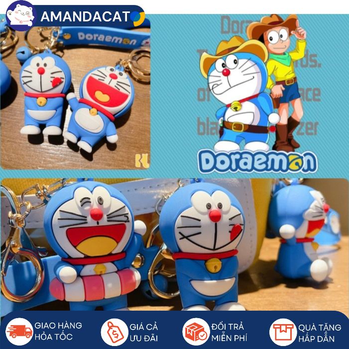 [Hàng mới về] Móc khóa Doremon móc chìa khóa đáng yêu - Móc khóa hình Doraemon dẻo