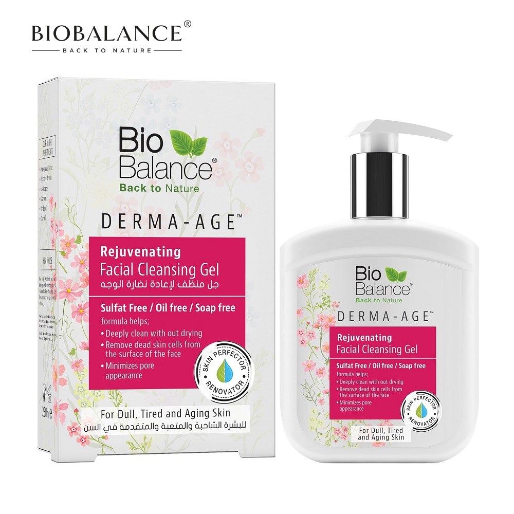 Gel Rửa Mặt Trẻ Hóa Làn Da BIO BALANCE Derma-Age Rejunevating Facial Cleansing Gel 250ML [ BIOBALANCE ]