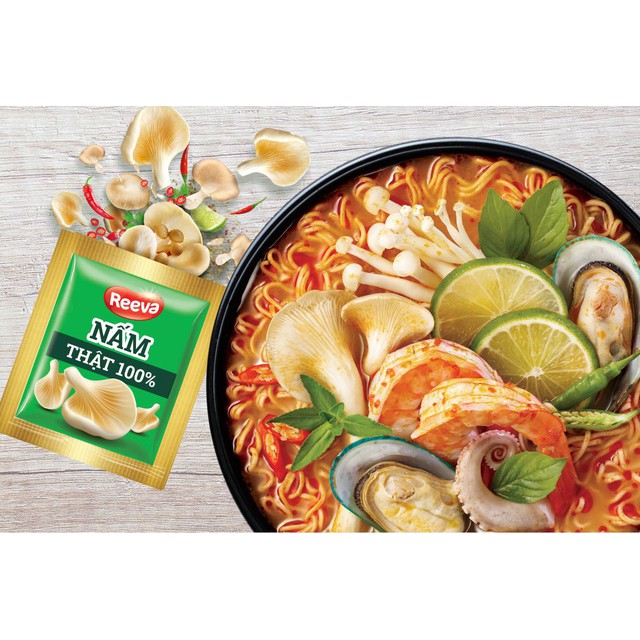 Mì Reeva 3 Miền lẩu nấm chua cay, lẩu nấm hải sản, bò nấm chua cay - 75g (1 gói) | BigBuy360 - bigbuy360.vn