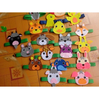 ( Đủ 17 con vật)Mũ nhân vật Handmade  (mũ múa, mũ thơ chuyện)