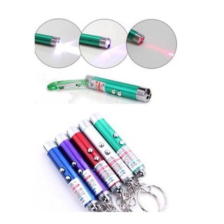 🎁 MÓC KHÓA ĐÈN PIN 3IN1 (LAZE, ĐÈN PIN, ĐÈN SOI TIỀN GIẢ )  R4 bên