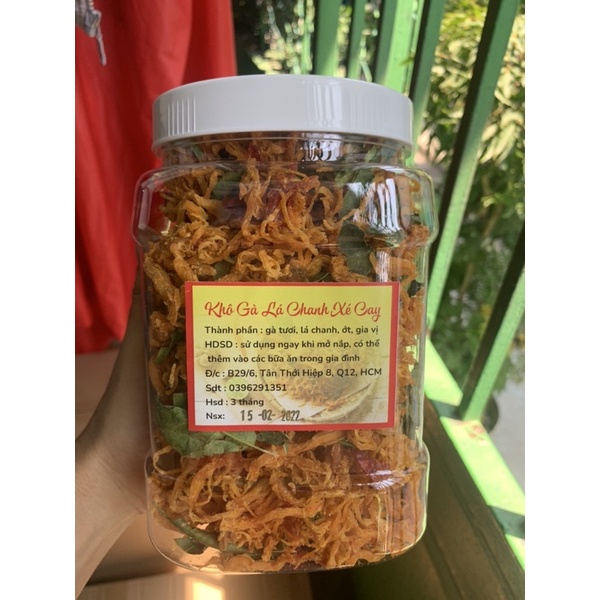 500gr Khô gà lá chanh ớt cay loại 1