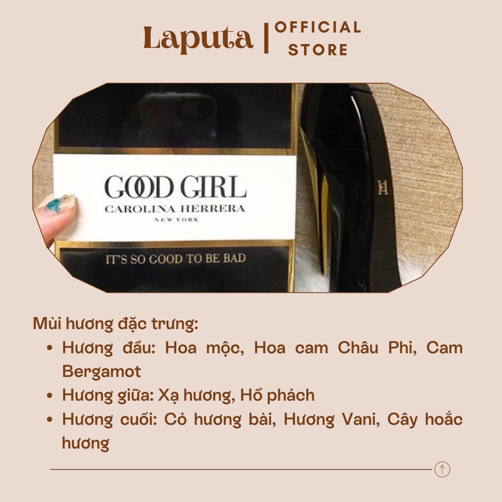 Nước Hoa Nữ guốc đen Good Girl Eau De Parfum quyến rũ, sang chảnh