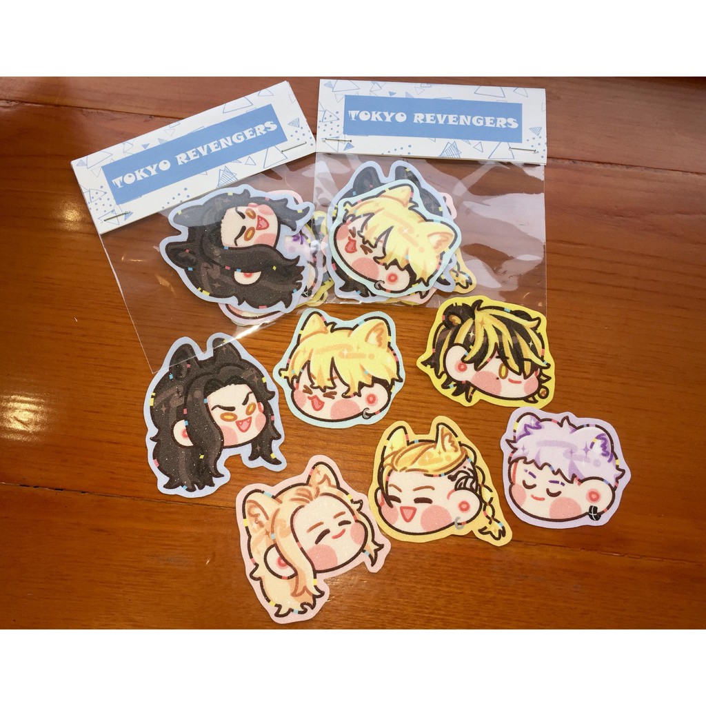 Set sticker lấp lánh Tokyo Revengers (18 char)