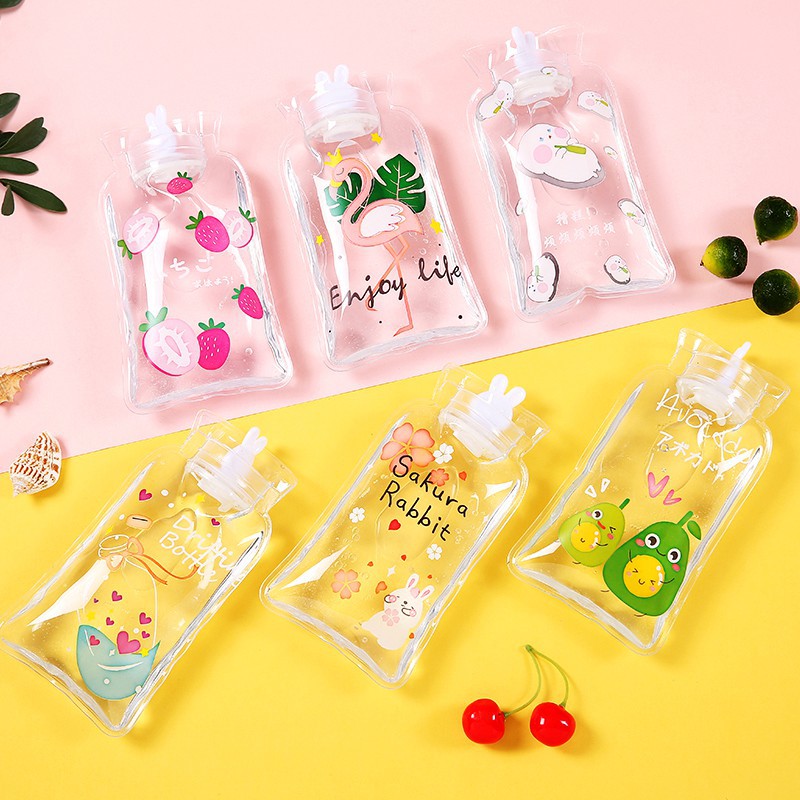 Túi Sưởi Chườm Nóng Lạnh Giải Nhiệt Dáng Chữ Nhật Họa Tiết Hoạt Hình Trái Cây Bơ Dâu Trong Suốt Cute - Cocobee Shop