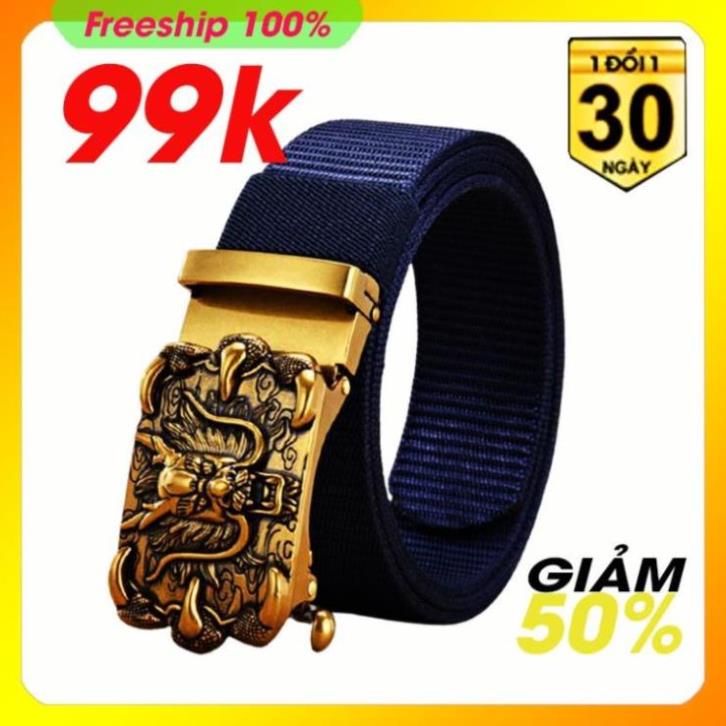 Thắt lưng nam ,dây nịch Vải Dù - Chỉnh Dây Tự Động - Khóa Kim Loại Vàng Nhiều Hình-Phong Cách Sang Trọng. ! 2022 Xịn !