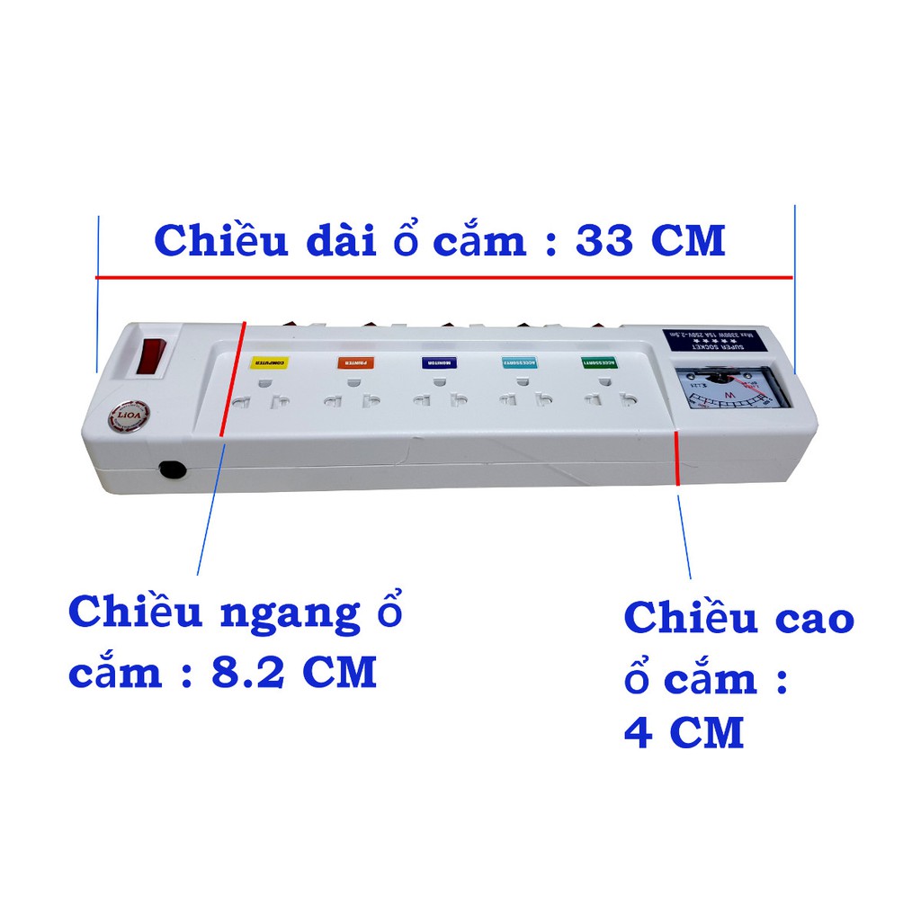 Ổ cắm điện LIOA CAO CẤP 5OFSSA2.5-2 (Trắng)