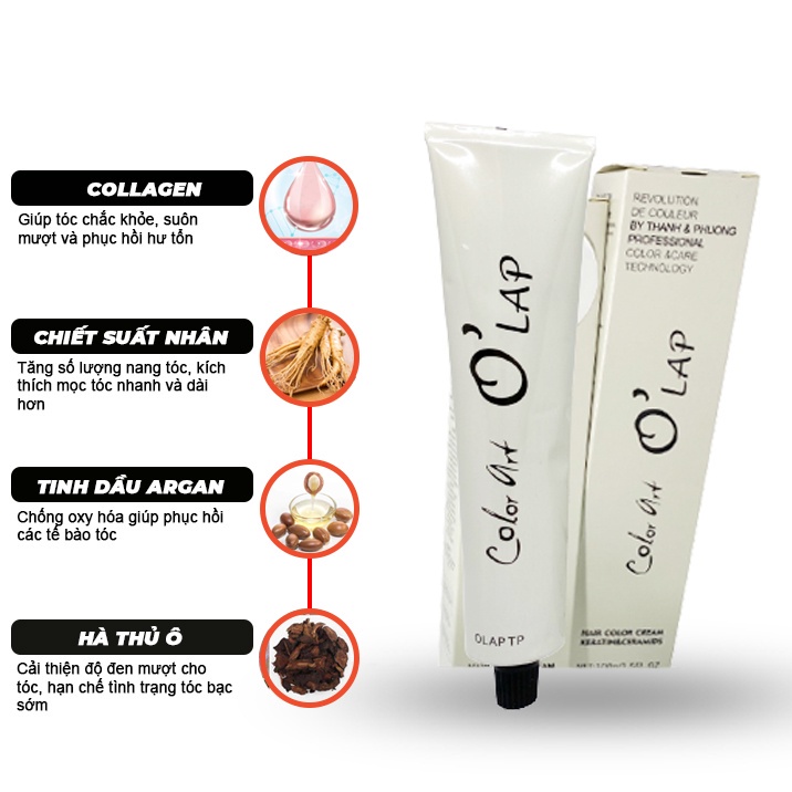 Thuốc nhuộm tóc Color Art Olap Collagen - Màu nhuộm cân bằng không tẩy tóc - Màu nhuộm thời trang Camy shop68