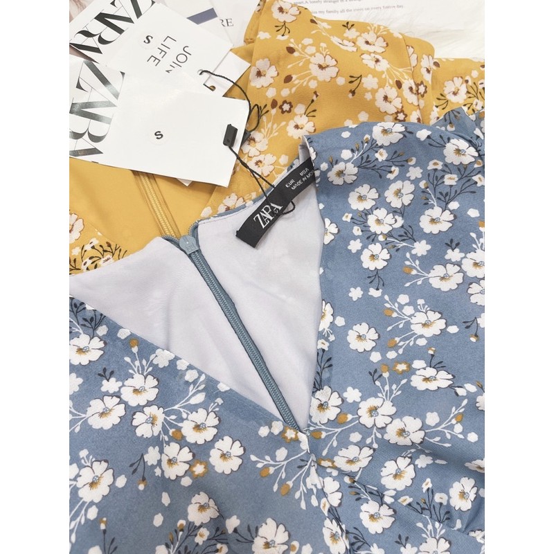 [Mã SKAMA06 giảm 8% tối đa 50K đơn 250K] VNU311 - VÁY HOA ĐÀO TRẮNG CỔ V DÚM NGỰC | BigBuy360 - bigbuy360.vn