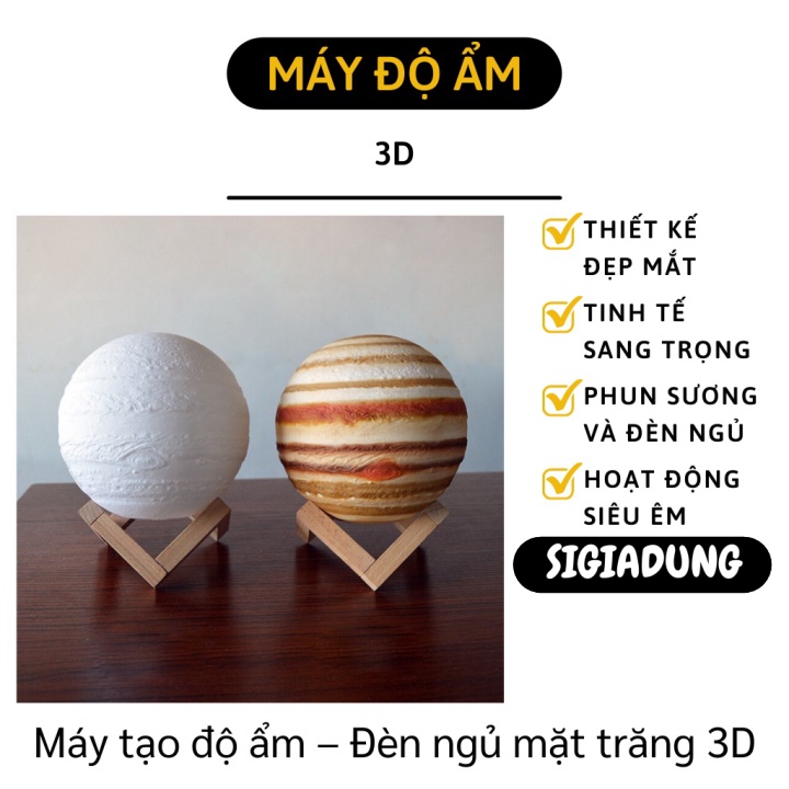 [SGD] Đèn Ngủ - Máy Xông Tinh Dầu Mặt Trăng Thay Thế Đèn Ngủ, Phun Sương Tạo Độ Ẩm Có Đế 9567