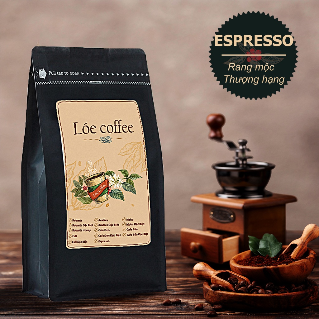 Cà phê Espresso thượng hạng, espresso chuẩn vị Ý cafe nguyên chất, ca phe espresso ngon