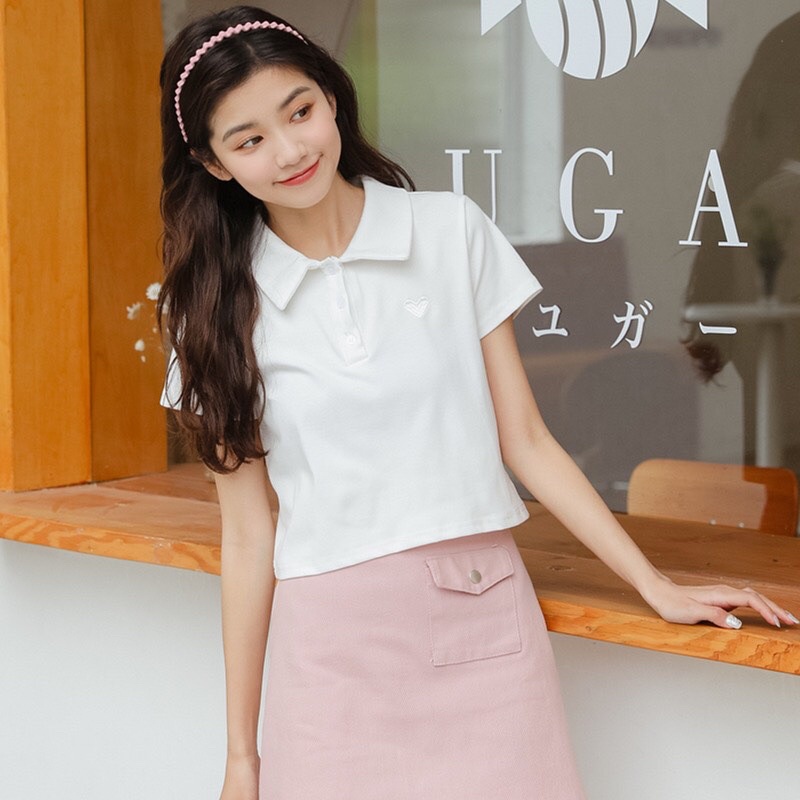 ÁO CROPTOP THÊU TRÁI TIM MÙA ĐÔNG KHÔNG LẠNH TR1