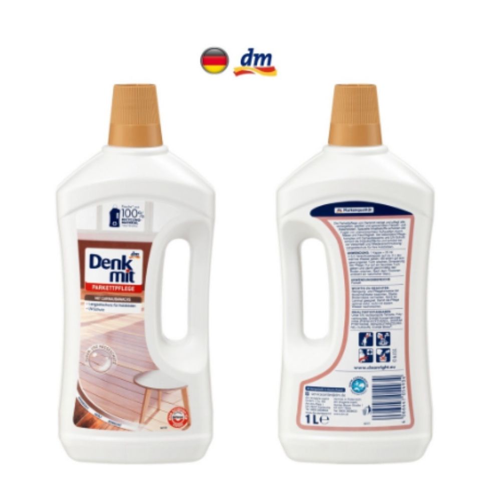 Nước lau sàn gỗ Denkmit Parkettpflege 1L (mẫu mới 2022) - nội địa Đức